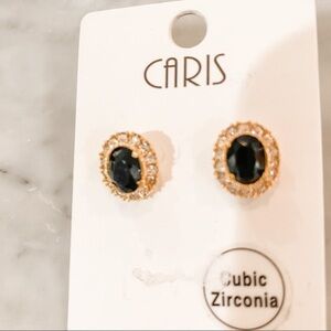 Nwt Black Stud Earrings